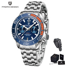 Load image into Gallery viewer, PAGANI DESIGN Stainless Steel Men Quartz Wristwatches Waterproof 100m Sapphire Glass