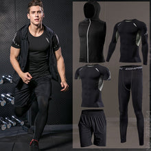 Load image into Gallery viewer, Men Compression Sportswear Fitness Sport Suit Gym Tight Training Clothing Workout Jogging Tracksuit Outdoor Running Set Dry Fit