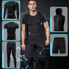 Load image into Gallery viewer, Men Compression Sportswear Fitness Sport Suit Gym Tight Training Clothing Workout Jogging Tracksuit Outdoor Running Set Dry Fit