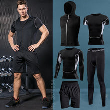 Load image into Gallery viewer, Men Compression Sportswear Fitness Sport Suit Gym Tight Training Clothing Workout Jogging Tracksuit Outdoor Running Set Dry Fit