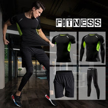 Load image into Gallery viewer, Men Compression Sportswear Fitness Sport Suit Gym Tight Training Clothing Workout Jogging Tracksuit Outdoor Running Set Dry Fit