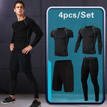 Load image into Gallery viewer, Men Compression Sportswear Fitness Sport Suit Gym Tight Training Clothing Workout Jogging Tracksuit Outdoor Running Set Dry Fit