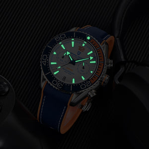 PAGANI DESIGN Stainless Steel Men Quartz Wristwatches Waterproof 100m Sapphire Glass