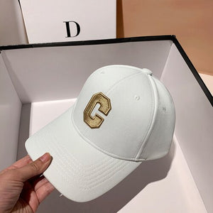 C-Letter Embroidered Baseball Cap Fashion Couple Snapback Sun