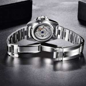 PAGANI DESIGN New Luxury Men Mechanical Wristwatch Stainless Steel GMT Watch Top Brand Sapphire Glass