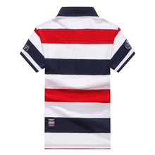 Load image into Gallery viewer, Polo New style Fashion Summer Men Wide stripe Casual embroidery Short sleeve
