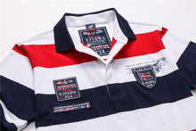 Load image into Gallery viewer, Polo New style Fashion Summer Men Wide stripe Casual embroidery Short sleeve
