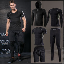 Load image into Gallery viewer, Men Compression Sportswear Fitness Sport Suit Gym Tight Training Clothing Workout Jogging Tracksuit Outdoor Running Set Dry Fit
