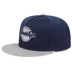 Men's Brooklyn Embroidered Baseball Cap Spring Summer Snapback Cotton