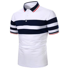 Load image into Gallery viewer, Polo Shirt Short Sleeve Contrast Color Casual Fashion
