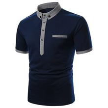 Load image into Gallery viewer, Polo Shirt Short Sleeve Contrast Color Casual Fashion
