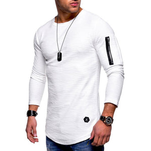 T-shirt men's spring and summer long-sleeved cotton