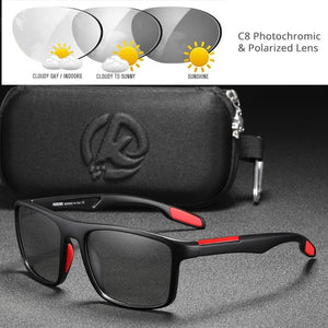 Rectangular Ultra Light Sunglasses Men Polarized Thickness Lens Driving